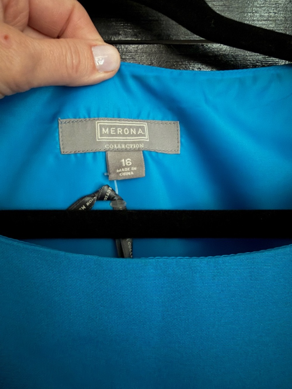 NWT Merona Blue Sleeveless Sheath Dress Size 16 - Picture 3 of 10